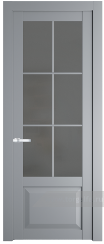 Дверь со стеклом ProfilDoors 1.2.2(р.6) PD Графит (Смоки (RAL 870-02))