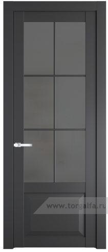Дверь со стеклом ProfilDoors 1.2.2(р.6) PD Графит (Графит (Pantone 425С))