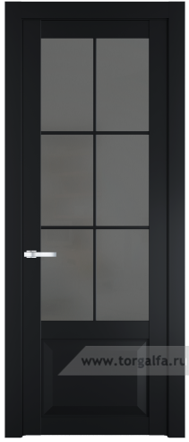 Дверь со стеклом ProfilDoors 1.2.2(р.6) PD Графит (Блэк)