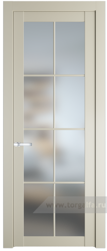 Дверь со стеклом ProfilDoors 2.1.2(р.8) PD Матовое (Перламутр белый)