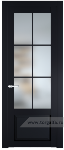 Дверь со стеклом ProfilDoors 2.2.2(р.6) PD Матовое (Нэви Блу (RAL 7016))