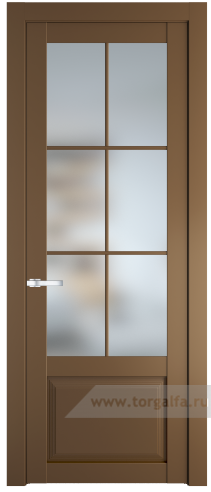 Дверь со стеклом ProfilDoors 2.2.2(р.6) PD Матовое (Перламутр золото)