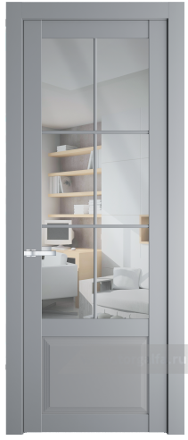 Дверь со стеклом ProfilDoors 2.2.2(р.6) PD Прозрачное (Смоки (RAL 870-02))