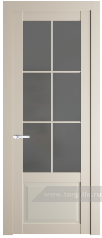 Дверь со стеклом ProfilDoors 2.2.2(р.6) PD Графит (Кремовая Магнолия (RAL 120-04))