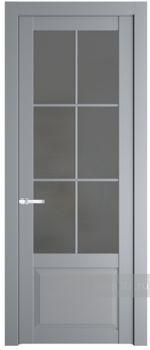 Дверь со стеклом ProfilDoors 2.2.2(р.6) PD Графит (Смоки (RAL 870-02))