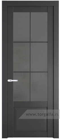 Дверь со стеклом ProfilDoors 2.2.2(р.6) PD Графит (Графит (Pantone 425С))