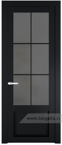Дверь со стеклом ProfilDoors 2.2.2(р.6) PD Графит (Блэк)