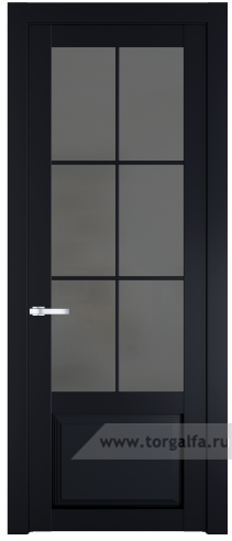 Дверь со стеклом ProfilDoors 2.2.2(р.6) PD Графит (Нэви Блу (RAL 7016))