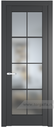 Дверь со стеклом ProfilDoors 3.1.2 (р.8) PD Матовое (Графит (Pantone 425С))