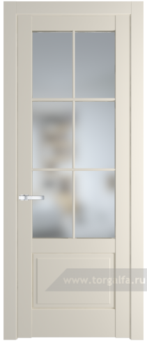 Дверь со стеклом ProfilDoors 3.2.2 (р.6) PD Матовое (Кремовая Магнолия (RAL 120-04))