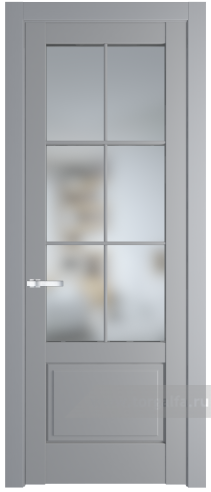 Дверь со стеклом ProfilDoors 3.2.2 (р.6) PD Матовое (Смоки (RAL 870-02))