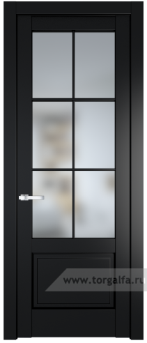 Дверь со стеклом ProfilDoors 3.2.2 (р.6) PD Матовое (Блэк)