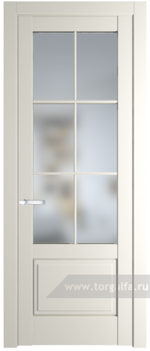 Дверь со стеклом ProfilDoors 3.2.2 (р.6) PD Матовое (Перламутр белый)
