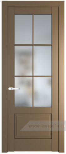 Дверь со стеклом ProfilDoors 3.2.2 (р.6) PD Матовое (Перламутр золото)