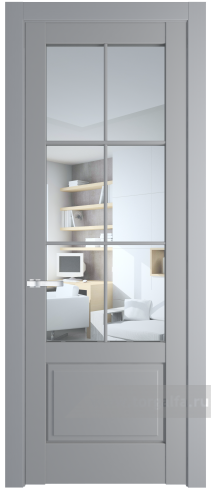 Дверь со стеклом ProfilDoors 3.2.2 (р.6) PD Прозрачное (Смоки (RAL 870-02))