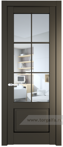 Дверь со стеклом ProfilDoors 3.2.2 (р.6) PD Прозрачное (Перламутр бронза)