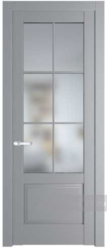 Дверь со стеклом ProfilDoors 4.2.2 (р.6) PD Матовое (Смоки (RAL 870-02))