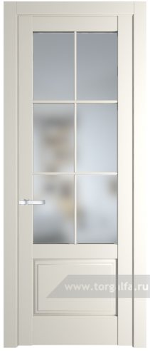 Дверь со стеклом ProfilDoors 4.2.2 (р.6) PD Матовое (Перламутр белый)