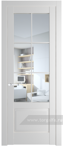 Дверь со стеклом ProfilDoors 4.2.2 (р.6) PD Прозрачное (Крем Вайт (RAL 120-02))