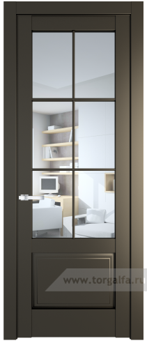 Дверь со стеклом ProfilDoors 4.2.2 (р.6) PD Прозрачное (Перламутр бронза)