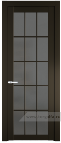 Дверь со стеклом ProfilDoors 1.1.2(р.15) PD Графит (Перламутр бронза)