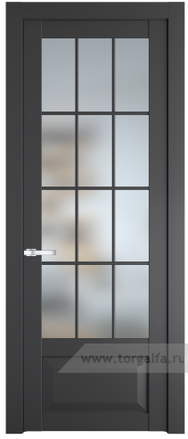 Дверь со стеклом ProfilDoors 1.2.2(р.12) PD Матовое (Графит (Pantone 425С))