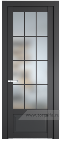 Дверь со стеклом ProfilDoors 2.2.2(р.12) PD Матовое (Графит (Pantone 425С))