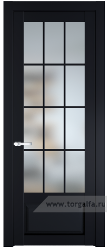 Дверь со стеклом ProfilDoors 2.2.2(р.12) PD Матовое (Нэви Блу (RAL 7016))