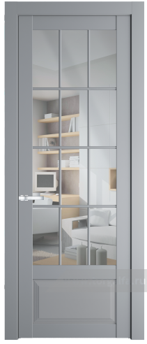 Дверь со стеклом ProfilDoors 2.2.2(р.12) PD Прозрачное (Смоки (RAL 870-02))