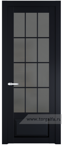 Дверь со стеклом ProfilDoors 2.2.2(р.12) PD Графит (Нэви Блу (RAL 7016))