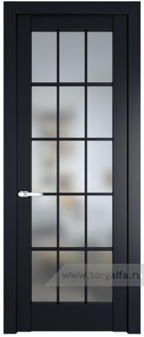 Дверь со стеклом ProfilDoors 3.1.2 (р.15) PD Матовое (Нэви Блу (RAL 7016))