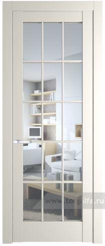 Дверь со стеклом ProfilDoors 3.1.2 (р.15) PD Прозрачное (Перламутр белый)