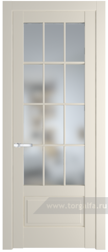 Дверь со стеклом ProfilDoors 3.2.2 (р.12) PD Матовое (Кремовая Магнолия (RAL 120-04))