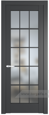 Дверь со стеклом ProfilDoors 4.1.2 (р.15) PD Матовое (Графит (Pantone 425С))