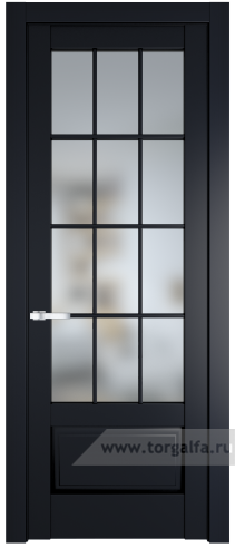 Дверь со стеклом ProfilDoors 4.2.2 (р.12) PD Матовое (Нэви Блу (RAL 7016))