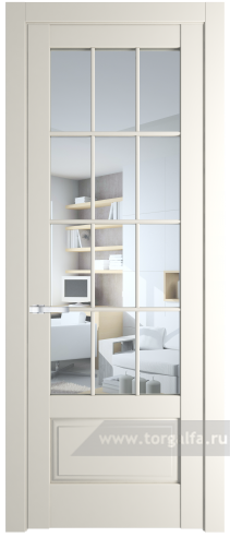 Дверь со стеклом ProfilDoors 4.2.2 (р.12) PD Прозрачное (Перламутр белый)