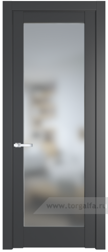 Дверь со стеклом ProfilDoors 1.1.2PM Матовое (Графит (Pantone 425С))