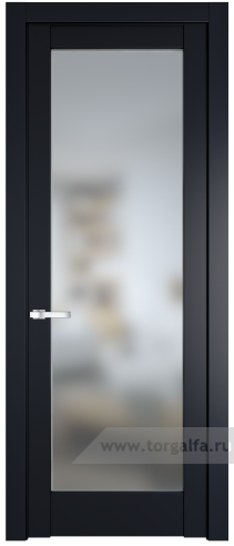 Дверь со стеклом ProfilDoors 1.1.2PM Матовое (Нэви Блу (RAL 7016))