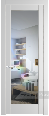 Дверь со стеклом ProfilDoors 1.1.2PM Прозрачное (Крем Вайт (RAL 120-02))