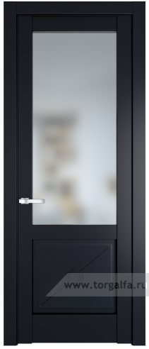 Дверь со стеклом ProfilDoors 1.2.2PM Матовое (Нэви Блу (RAL 7016))