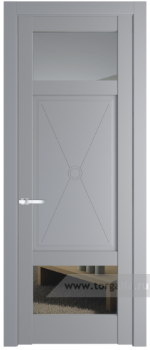 Дверь со стеклом ProfilDoors 1.3.2PM Прозрачное (Смоки (RAL 870-02))