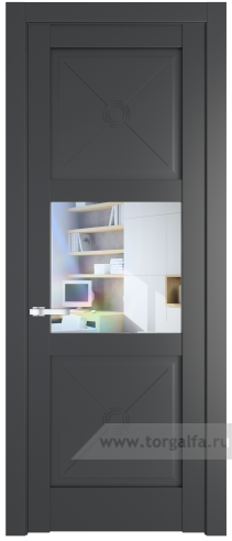 Дверь со стеклом ProfilDoors 1.4.2PM Прозрачное (Графит (Pantone 425С))