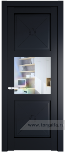 Дверь со стеклом ProfilDoors 1.4.2PM Прозрачное (Нэви Блу (RAL 7016))