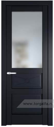 Дверь со стеклом ProfilDoors 1.5.2PM Матовое (Нэви Блу (RAL 7016))