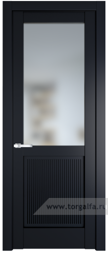 Дверь со стеклом ProfilDoors 2.2.2PM Матовое (Нэви Блу (RAL 7016))