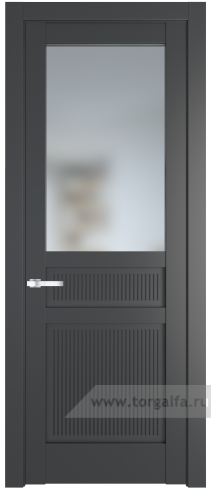 Дверь со стеклом ProfilDoors 2.3.2PM Матовое (Графит (Pantone 425С))