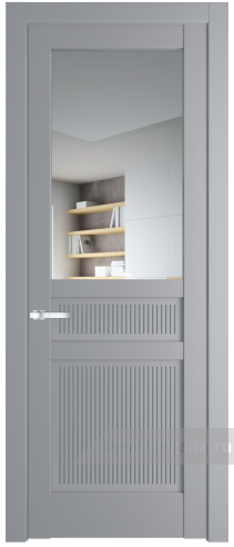 Дверь со стеклом ProfilDoors 2.3.2PM Прозрачное (Смоки (RAL 870-02))