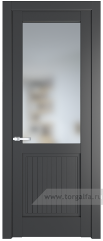 Дверь со стеклом ProfilDoors 3.2.2PM Матовое (Графит (Pantone 425С))