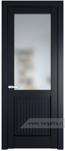 Дверь со стеклом ProfilDoors 3.2.2PM Матовое (Нэви Блу (RAL 7016))