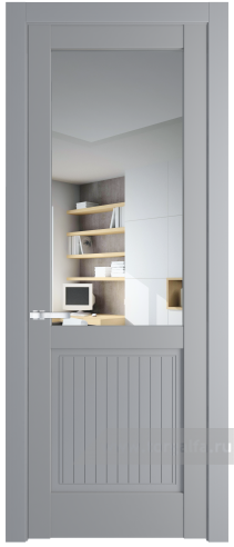 Дверь со стеклом ProfilDoors 3.2.2PM Прозрачное (Смоки (RAL 870-02))